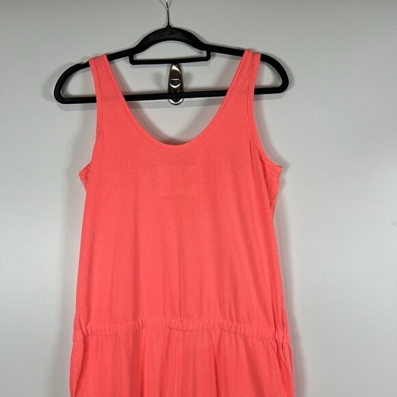 Frank & Eileen Women's Tank Pink Jumpsuit Romper Medium Drawstring Waist - Picture 9 of 10